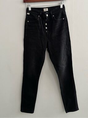 Citizens of Humanity Olivia High Rise Slim Ankle Jeans Black Size 24 Button Fly